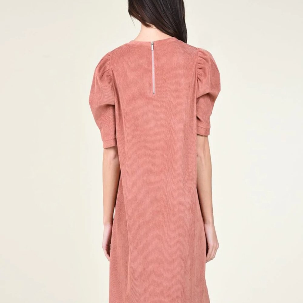 Suede Mini Dress - Blush - Picture 4 of 4